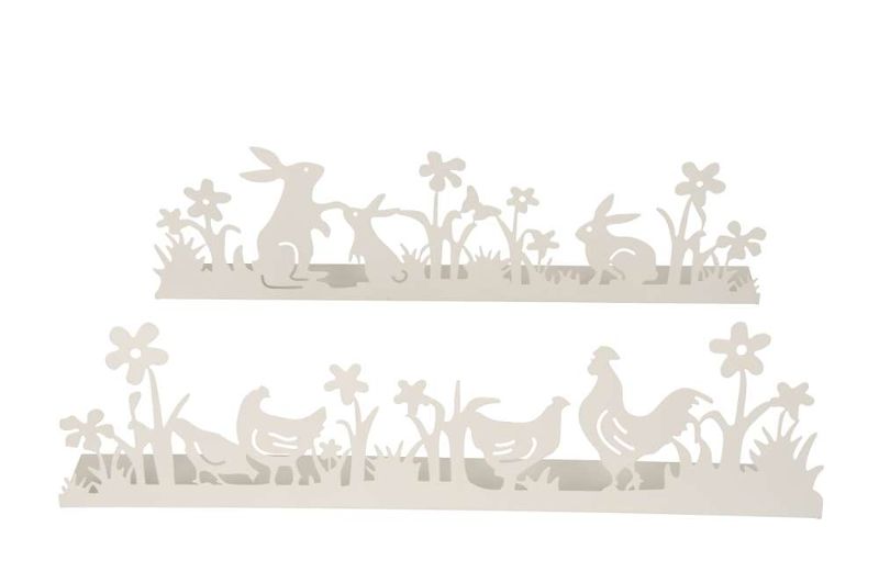 Декор "Кролики / Курочки" в ассортименте 64,5x8x17,5см / 66x8x18,5см