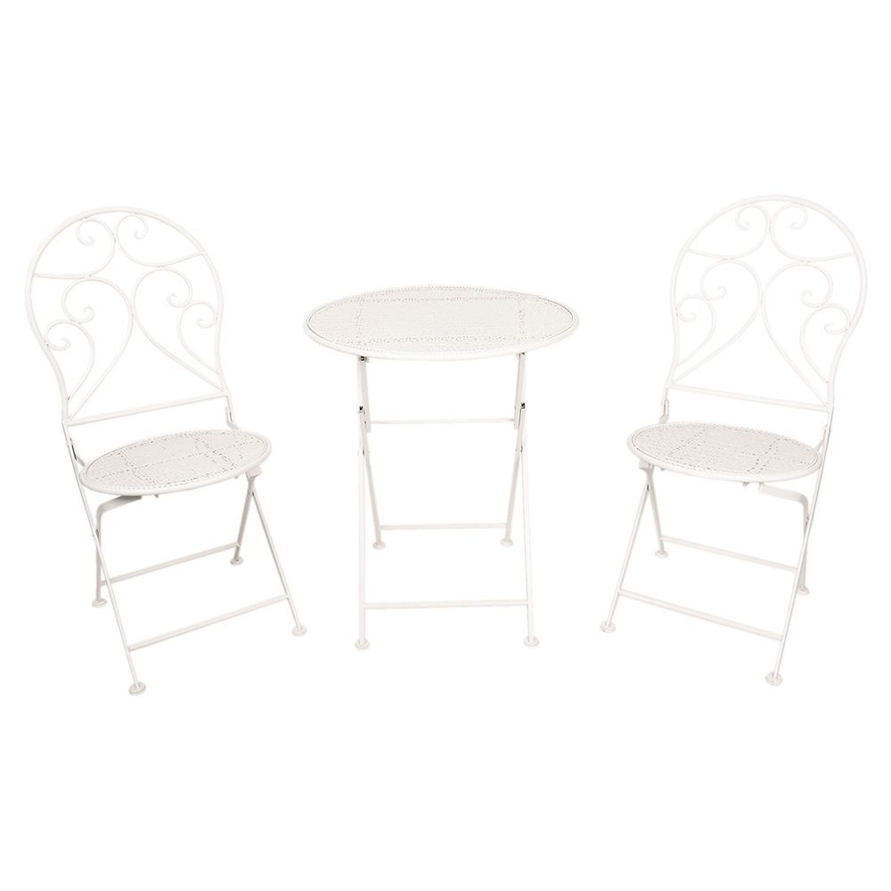Набор из стола и 2-х стульев для сада "Гардения" Ø 60x70см / 40x40x92см