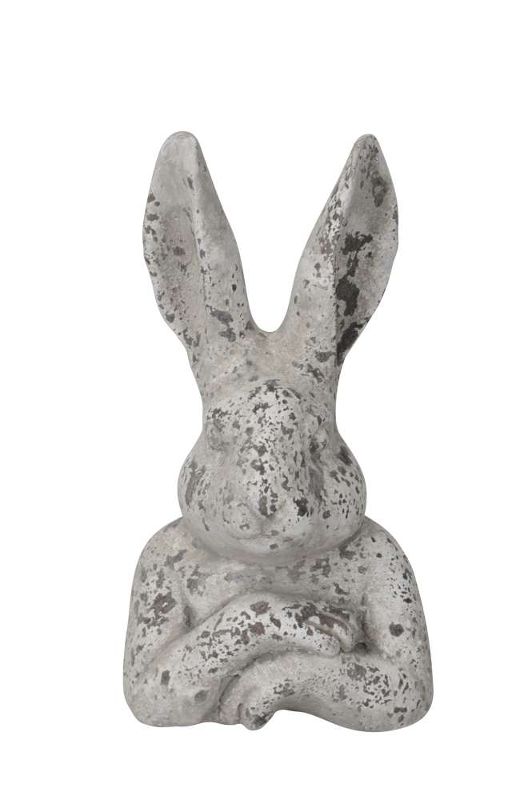 Декор "Кролик" серый антик 15,5x11x29,5см