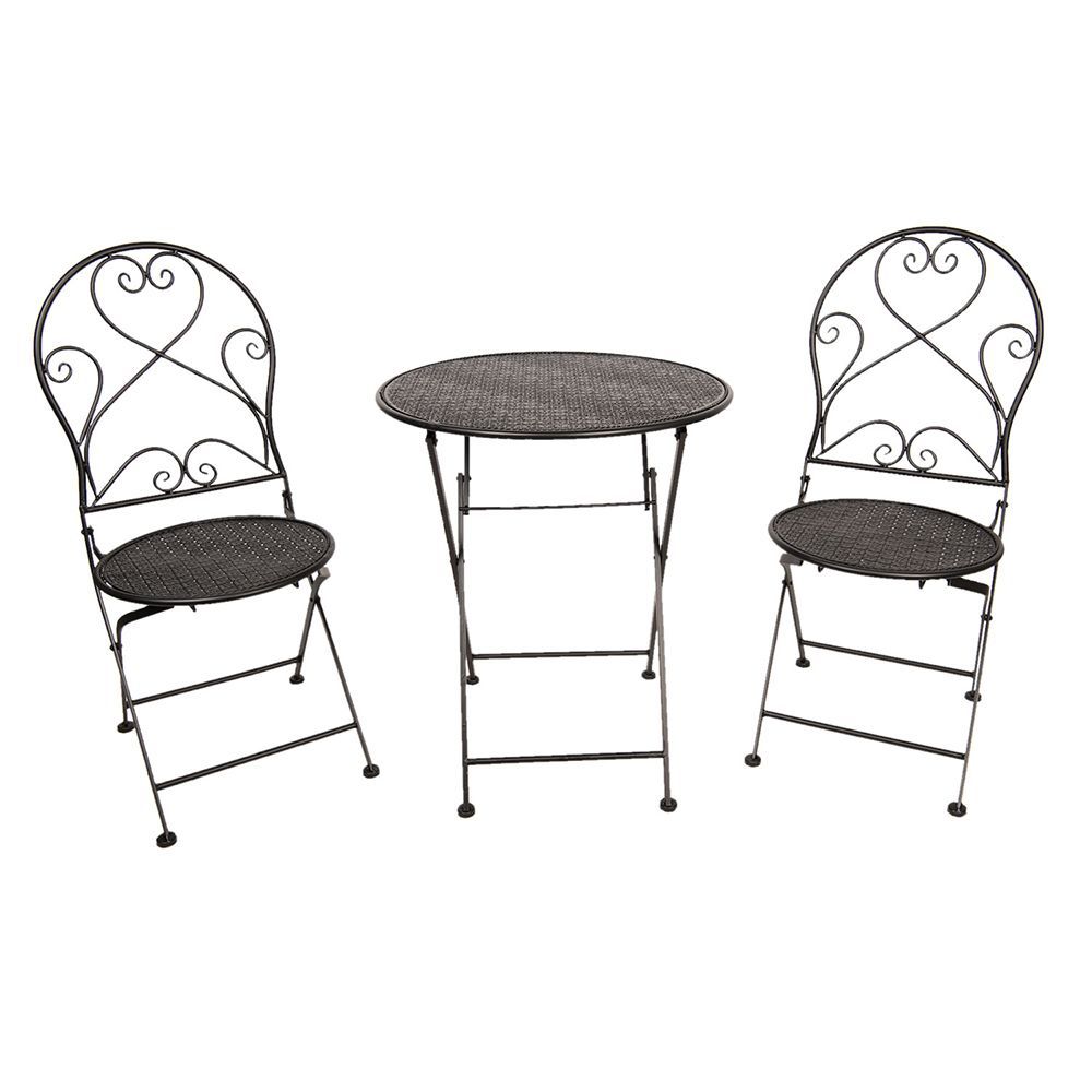 Набор из стола и 2-х стульев для сада "Бистро" Ø 60x70см / 40x40x92см